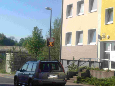 Digitale Geschwindigkeitsanzeige an der Talstraße